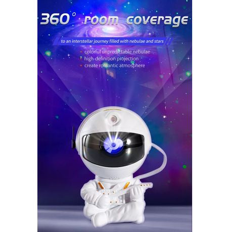 Astronaut Rotatable Mini Nebula Projector Night Light - White