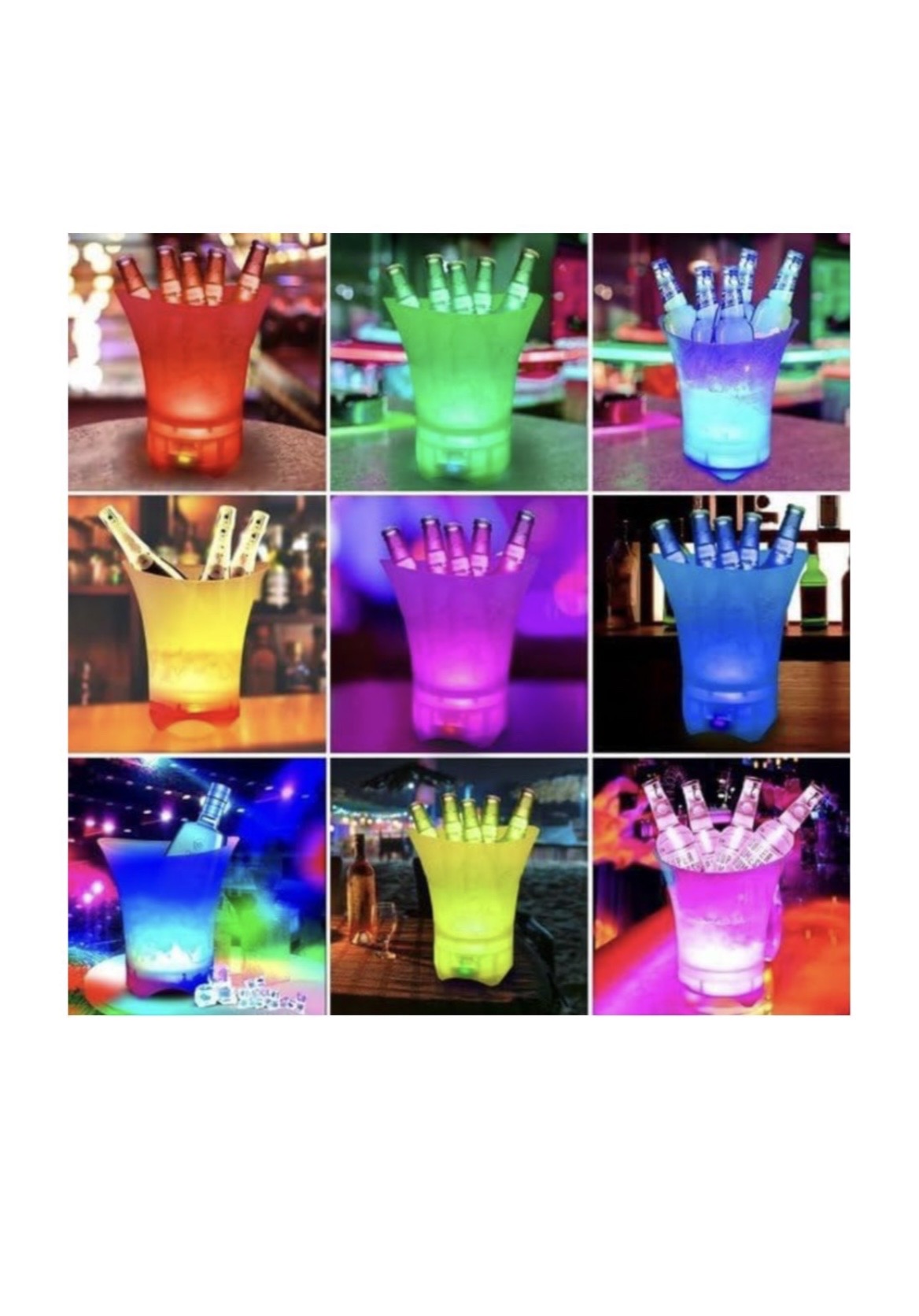 7L LED Colour Changing Ice Bucket with Bluetooth Speaker