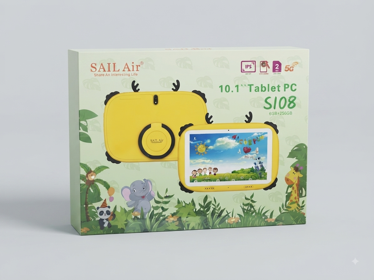 SAIL Air S108 10.1" Kids Tablet – 6GB RAM, 256GB Storage, Android 12