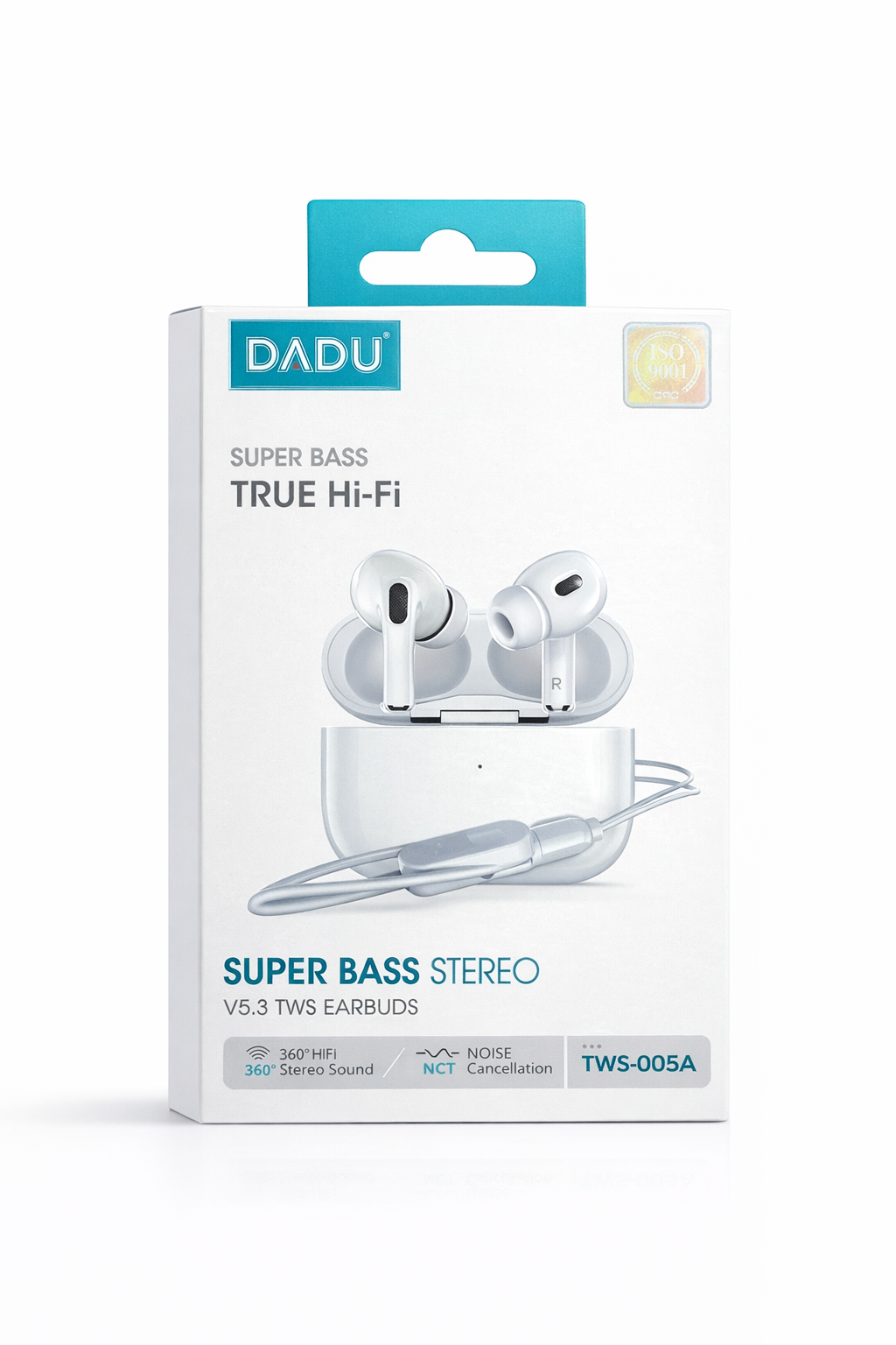 DADU V5.3 TWS Wireless Earbuds – Super Bass Hi-Fi Bluetooth 5.3 Stereo Earphones with Charging Case (TWS-005A)