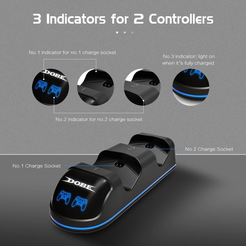 DOBE PS4 Dual Controller Charging Dock