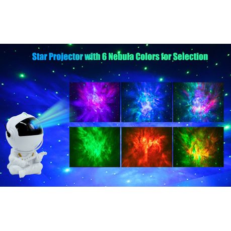 Astronaut Rotatable Mini Nebula Projector Night Light - White