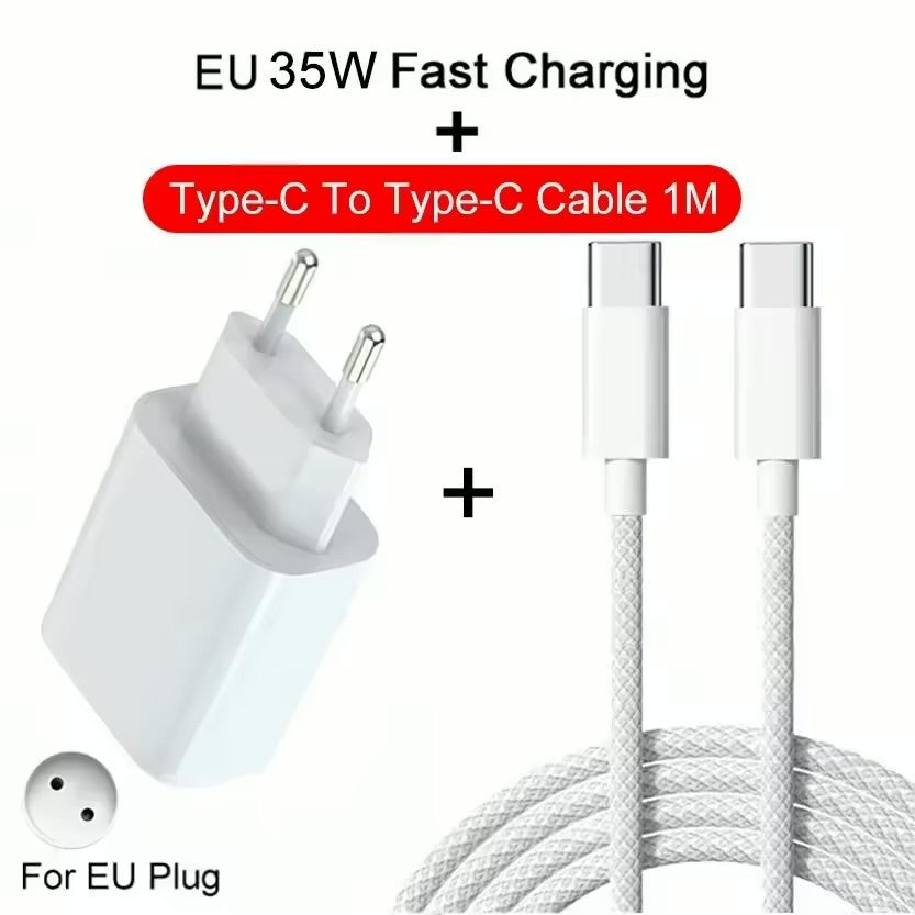 Fast Charging Cable For USB Type C to Type C Data Line Phone Charger 35W