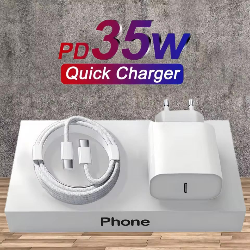 Fast Charging Cable For USB Type C to Type C Data Line Phone Charger 35W
