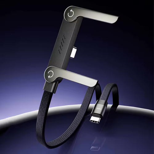 2 In 1 Invisible Holder Charger Cable 240W Fast Charging Cord With Phone Stand