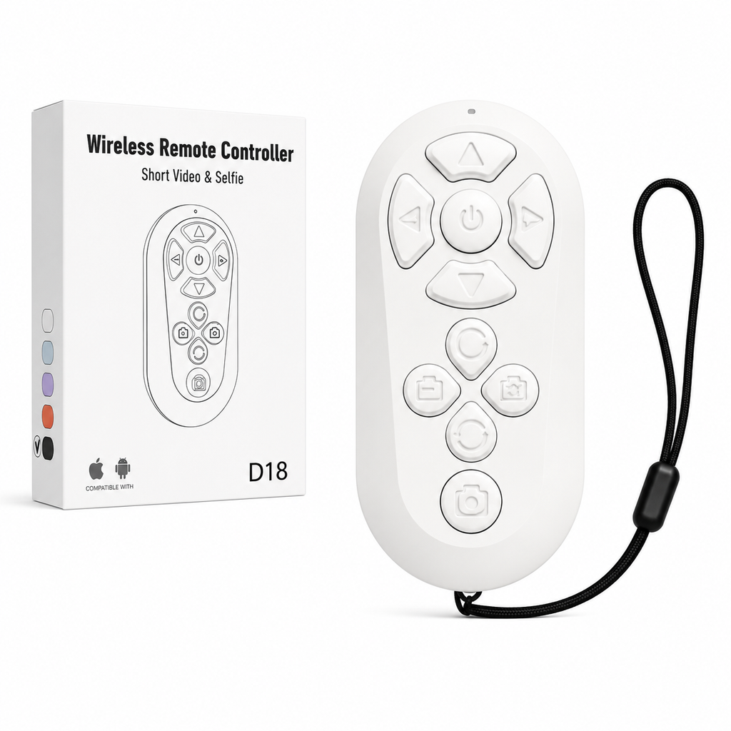 Wireless Remote Control for TikTok, Camera & Hands-Free Scrolling