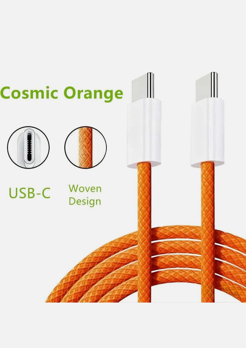 Generic iPhone 17 Pro Max Fast Charging Wall Charger Set, 40W Cosmic Orange Dynamic Power