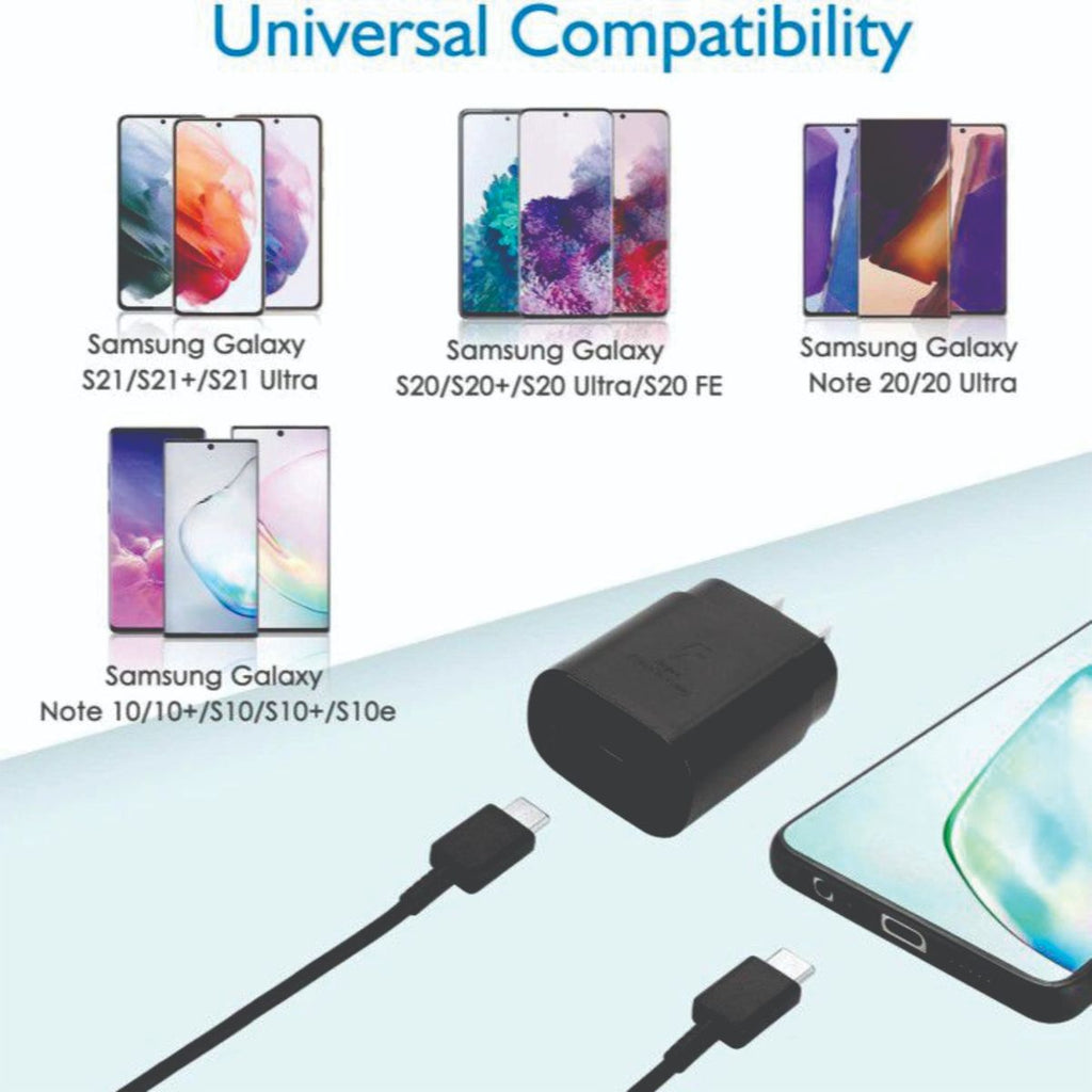 25W Fast Super Charger (USB-C) for Samsung - Black