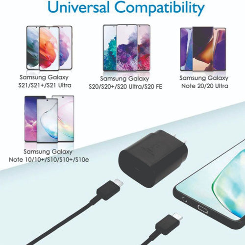 25W Fast Super Charger (USB-C) for Samsung - Black