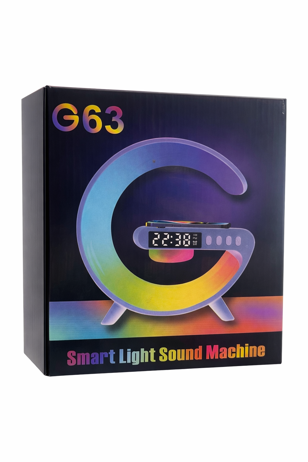 Smart Light Sound Machine – RGB Bluetooth Speaker Alarm Clock with Wireless Charging -G63