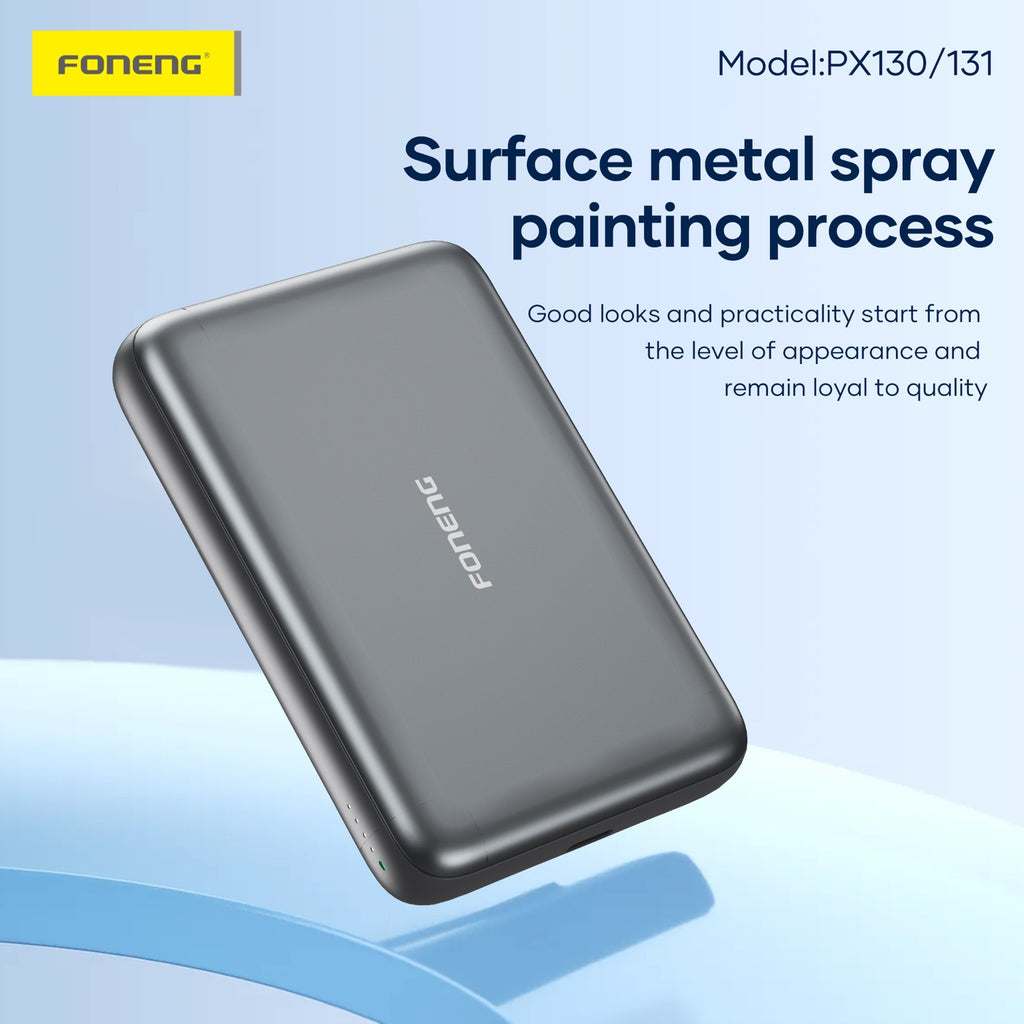 FONENG PX130 PX131 premium metal finish magnetic power bank