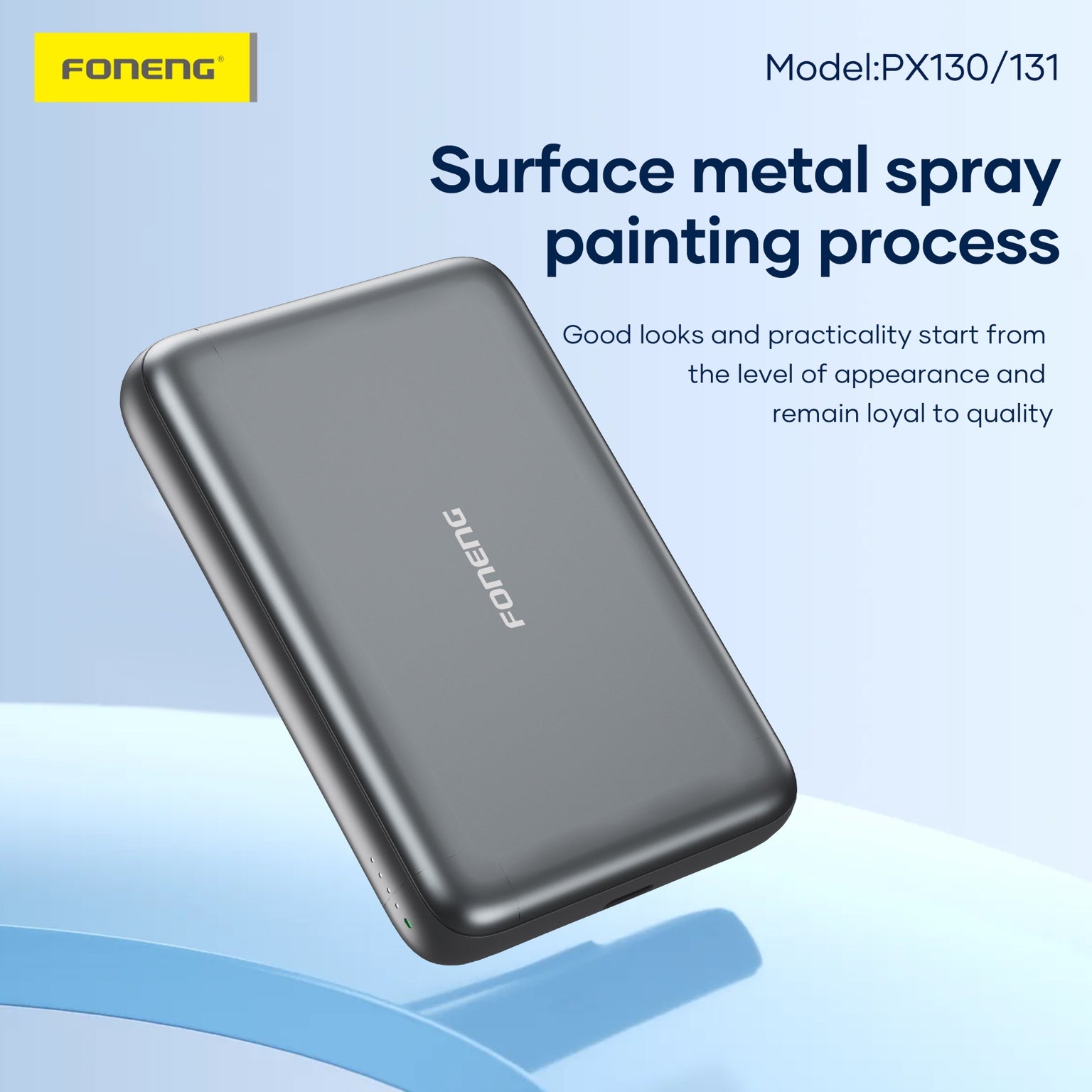 FONENG PX130 PX131 premium metal finish magnetic power bank
