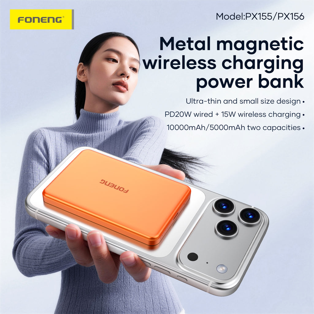 FONENG PX155 PX156 magnetic wireless charging power bank