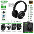 GERLAX H19 wireless headphones infographic with 50-hour battery, Bluetooth 5.3 and Hi-Fi audio