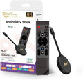 TV98 ATV X8 Android 14 smart TV stick with voice remote and power adapter